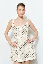 Load image into Gallery viewer, I square neck Ivory black dots dress