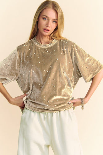 Dd mini pearls oversize top