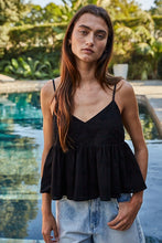 Load image into Gallery viewer, Bt eyelet  crop top black