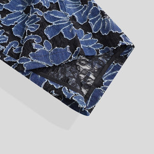 Y Denim lace 2 pcs pant set
