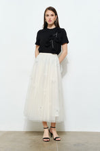 Load image into Gallery viewer, I Flower with rhinestones aplique top