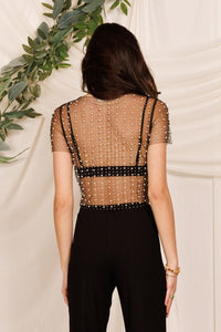 Eb black mesh top