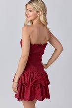 Load image into Gallery viewer, B smocked ruffle mini dress