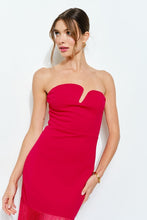 Load image into Gallery viewer, I Red fringe midi dress