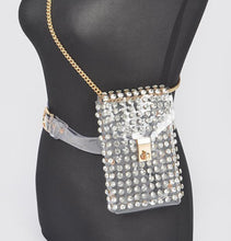 Load image into Gallery viewer, Hd Rhinstone  clear belt bag/chain
