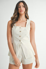 Load image into Gallery viewer, M square neck vest and shorts set