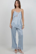Load image into Gallery viewer, Wc 2pcs lingerie style pants set ice blue