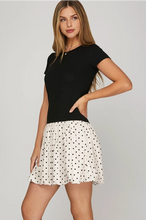 Load image into Gallery viewer, Ss polka dots print bubble hem dress