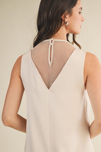 Ms Mesh contrast dress