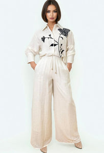 N 2pcs embroider flower set