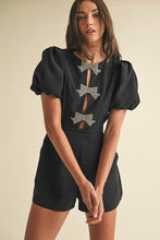 Load image into Gallery viewer, Eb crystal bow romper