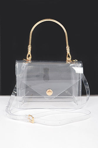 Hd metal handle flap clutch