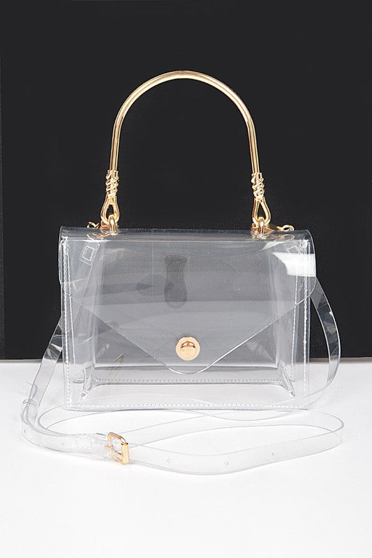 Hd metal handle flap clutch