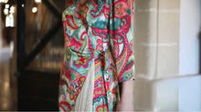 Load image into Gallery viewer, K floral wrap  around with long fringe dress