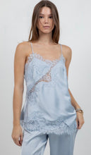 Load image into Gallery viewer, Wc 2pcs lingerie style pants set ice blue