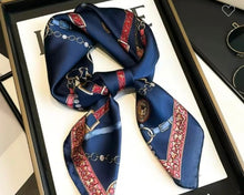 Load image into Gallery viewer, B small silk scarf