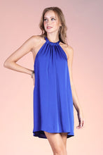 Load image into Gallery viewer, T halter ruched neck dress