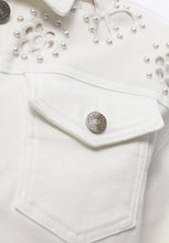 Load image into Gallery viewer, B cropped denim white jacket
