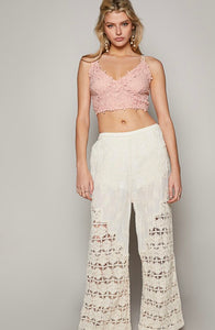 P crochet and cotton pants