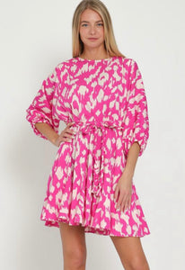 A  Flowy fushia dress