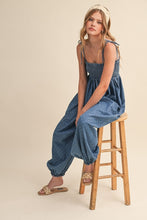 Load image into Gallery viewer, K Polka dot printed shapeless denim jumpsuit