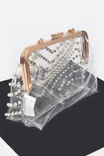 Load image into Gallery viewer, Hd studded pearl  clear bags