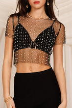 Load image into Gallery viewer, Eb black mesh top