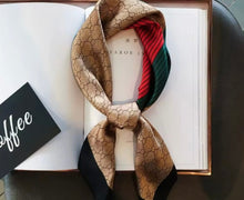 Load image into Gallery viewer, B small silk scarf