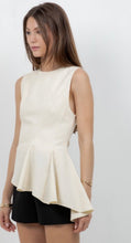 Load image into Gallery viewer, Wc asymetrical ruffle top beige