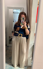 Load image into Gallery viewer, N satin print blouse/ solid satin pant