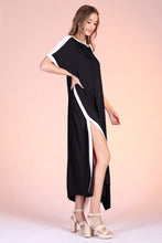 Load image into Gallery viewer, T contrast band kaftan dress