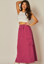 Load image into Gallery viewer, Lp woven cargo maxi skirt