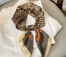 Load image into Gallery viewer, B small silk scarf
