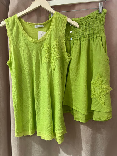 K linen short set