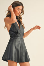 Load image into Gallery viewer, Ms halter neck leather romper