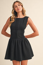 Load image into Gallery viewer, K Mini dress with dot print bow