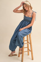 Load image into Gallery viewer, K Polka dot printed shapeless denim jumpsuit