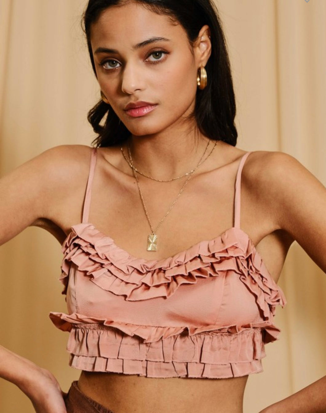 Eb pleated crop top