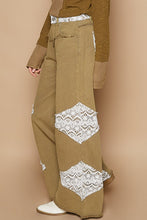 Load image into Gallery viewer, P olive patch  wide palazzo pants