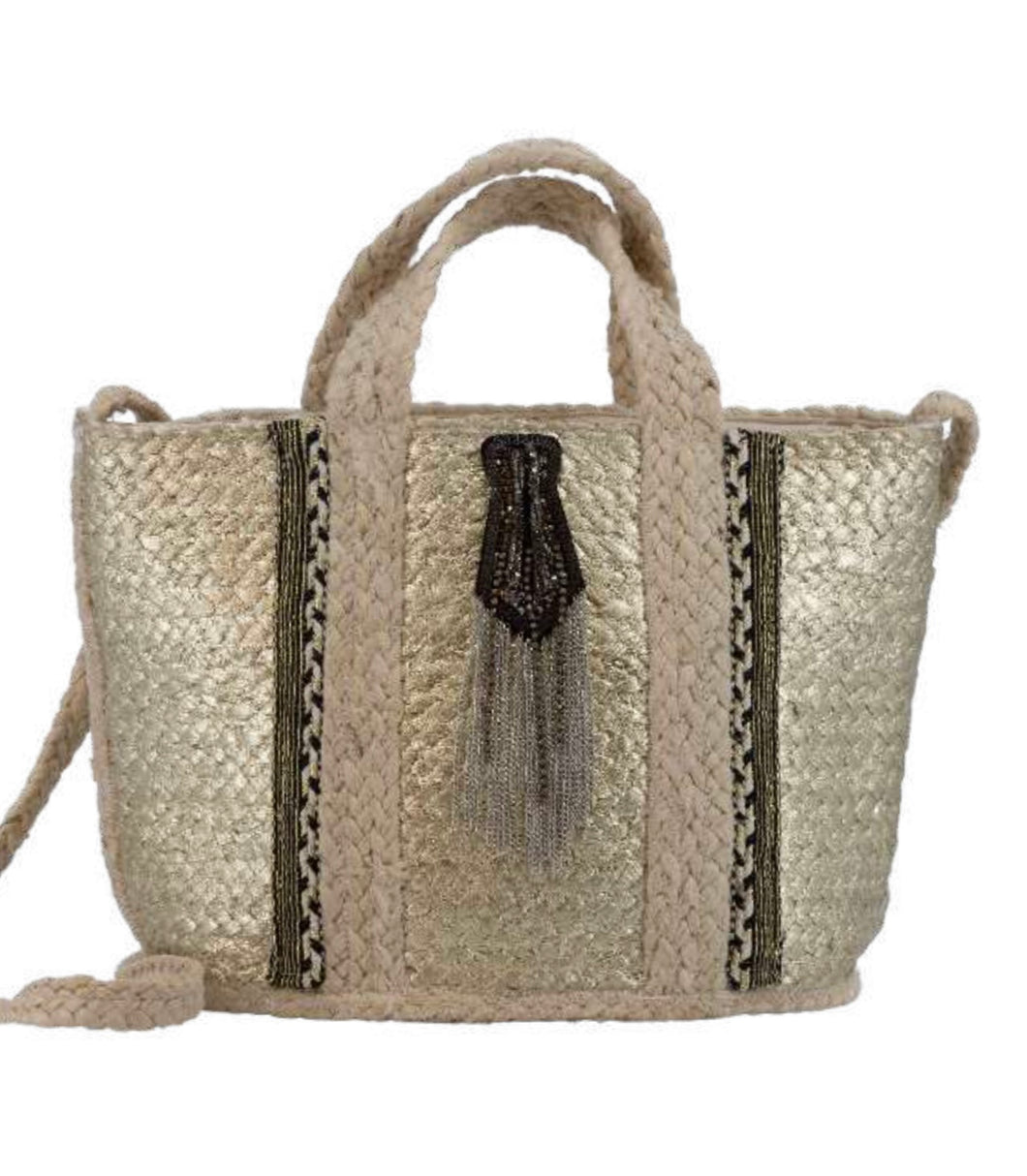 Ss Tote Jute Ivonne oro