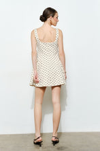Load image into Gallery viewer, I square neck Ivory black dots dress