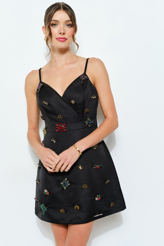 I Black dress embellishments dress