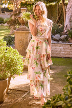 Load image into Gallery viewer, Sb floral maxi tiered skirt with satin floral strap cami