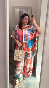 N 2pcs print pant set