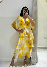 Load image into Gallery viewer, N layers silk print midi dress