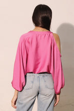 Load image into Gallery viewer, T one open shoulder pink top