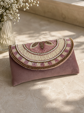 Load image into Gallery viewer, Sc suede beaded clutch