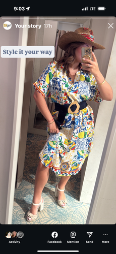 N shirt linen print dress