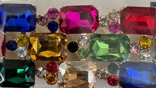 W Emeral cut stone bracelet