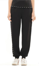 Load image into Gallery viewer, W Black sweatpants with silver studs